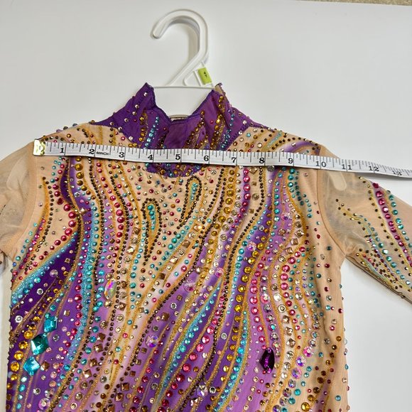 New Figure Skating Dress Size 8 (4~6T) with Hair Scrunchies (110~120cm) - Picture 9 of 12